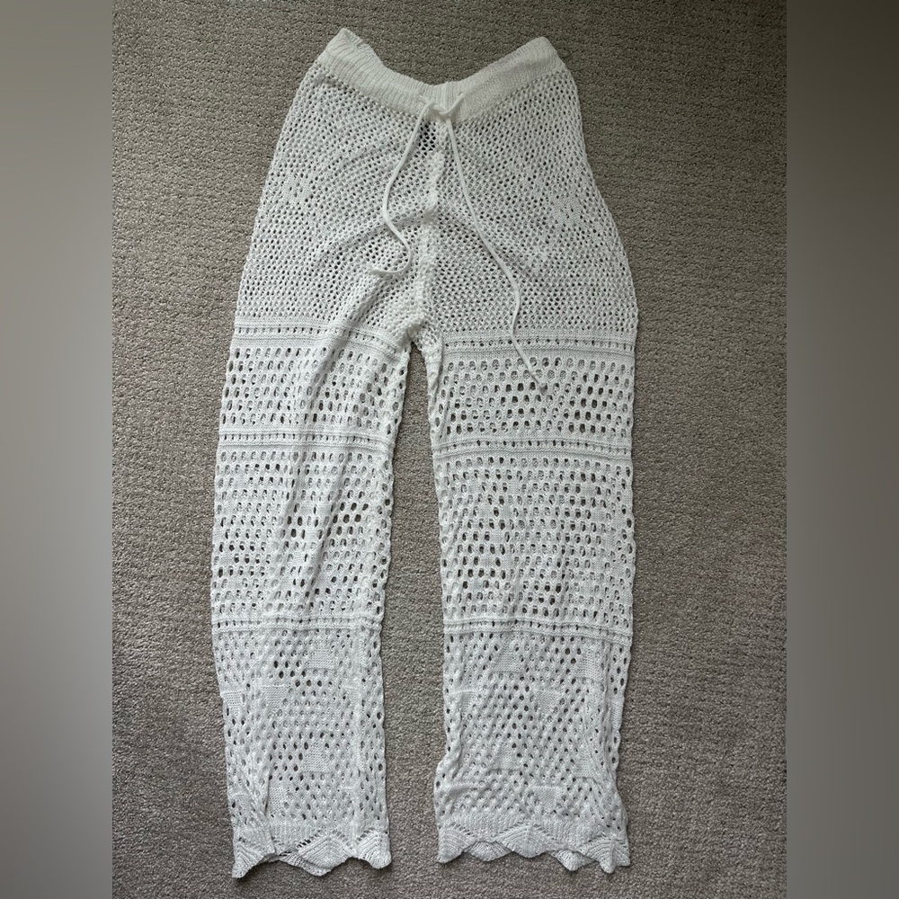 Shein - High-Waisted Mesh Pants